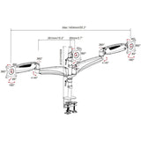 Amer Mounts Triple Monitor Mount with Articulating Arms