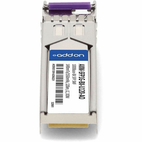 AddOn Netgear AXM-SFP1G-BX-U120 Compatible TAA Compliant 1000Base-BX SFP Transceiver (SMF, 1490nmTx/1550nmRx, 120km, LC, DOM)