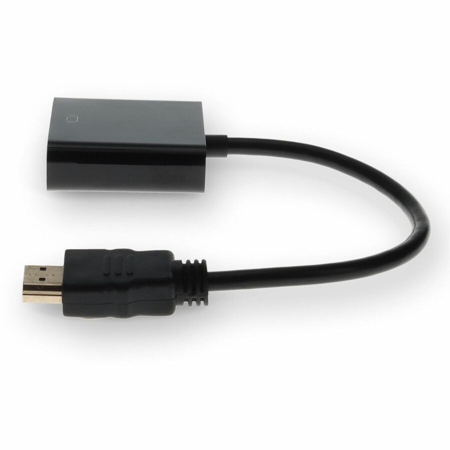 Lenovo 701943-001 Compatible HDMI 1.3 Male to VGA Female Black Active Adapter Which Includes Micro USB Port For Resolution Up to 1920x1200 (WUXGA)
