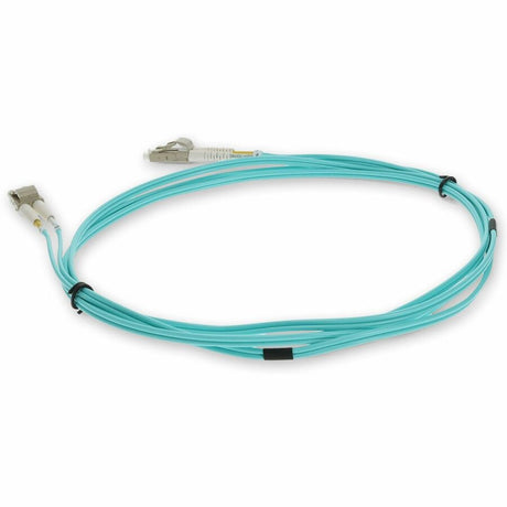 AddOn 0.5m HP AJ833A Compatible LC (Male) to LC (Male) Aqua OM3 Duplex Fiber OFNR (Riser-Rated) Patch Cable