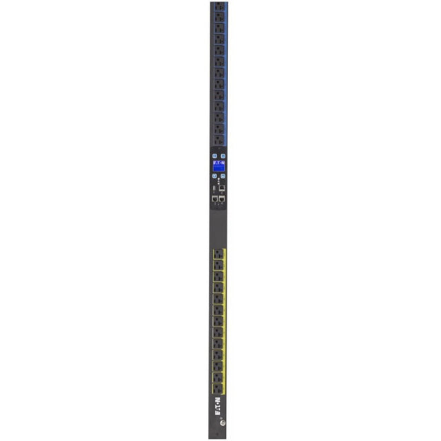 Eaton Metered Input rack PDU, 0U, L21-30P input, 8.64 kW max, 120/208V, 24A, 10 ft cord, Three-phase, Outlets: (24) 5-20R