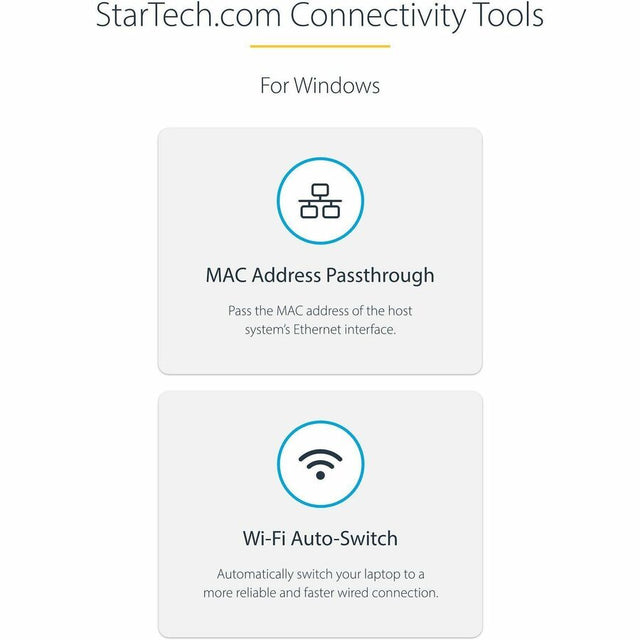 StarTech.com USB-C to Ethernet Gigabit Adapter - Thunderbolt 3 Compatible - USB Type C Network Adapter - USB C Ethernet Adapter