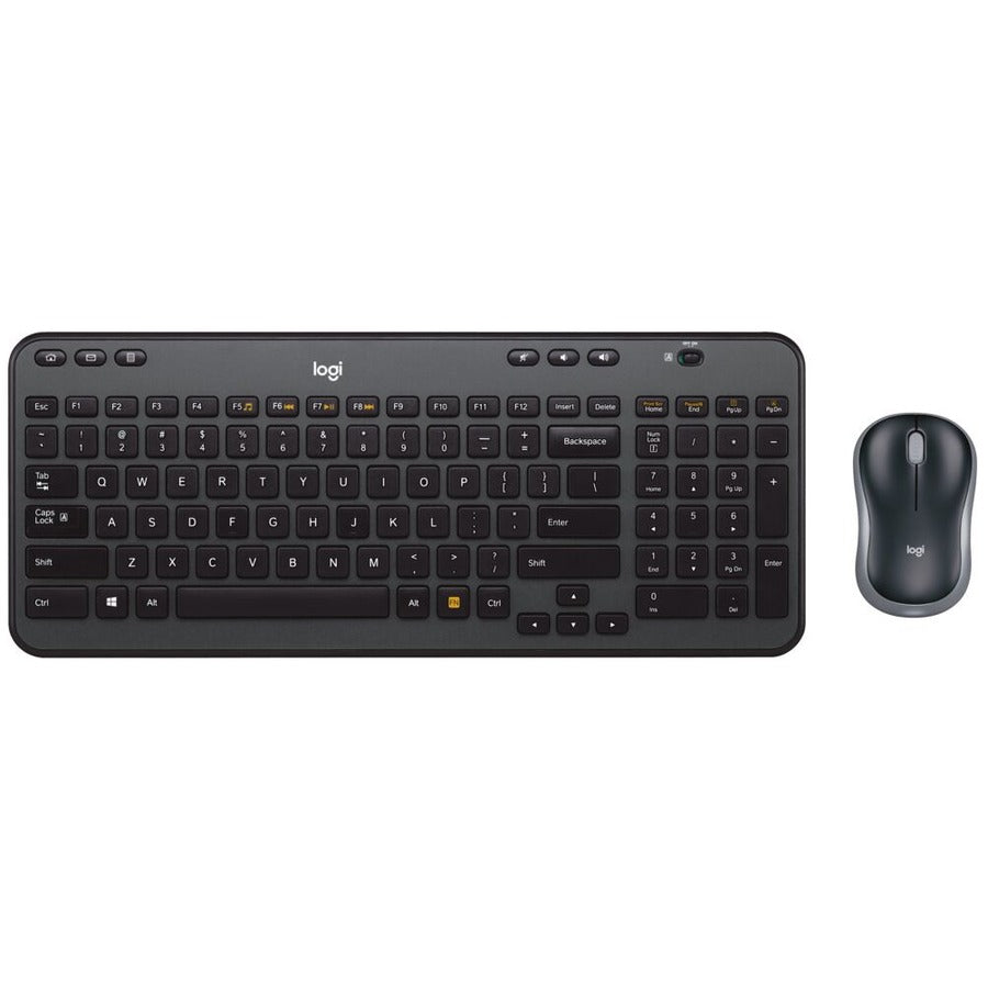 Logitech MK360 Full-size Wireless Scissor Keyboard and Mouse - Black