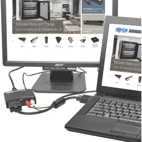 Eaton Tripp Lite Series VGA with RCA Stereo Audio to HDMI Converter with Scaler function