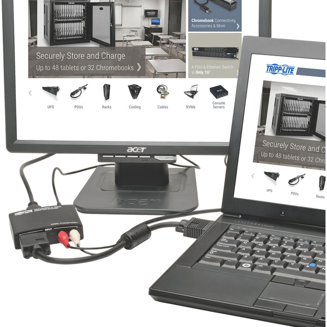 Eaton Tripp Lite Series VGA with RCA Stereo Audio to HDMI Converter with Scaler function