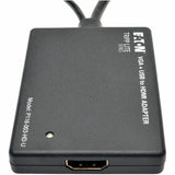 Eaton Tripp Lite Series VGA to HDMI Active Adapter Cable with Audio and USB Power (M/F), 1080p, 6 in. (15.2 cm)