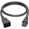 Eaton Tripp Lite Series C20 to C13 Power Cord for Computer - Heavy-Duty, 15A, 100-250V, 14 AWG, 3 ft. (0.91 m), Black