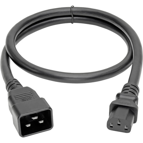 Eaton Tripp Lite Series C20 to C13 Power Cord for Computer - Heavy-Duty, 15A, 100-250V, 14 AWG, 3 ft. (0.91 m), Black