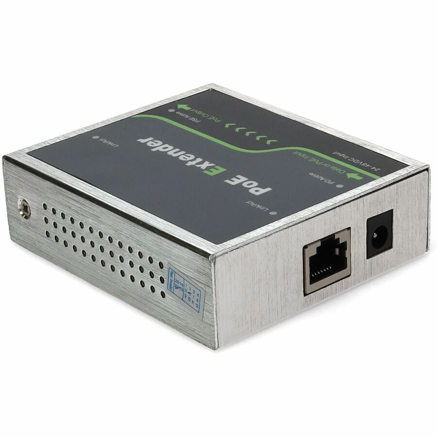 AddOn Gigabit PoE Extender: 1-Port In / 1-Port Out 10/100/1000M PoE Copper Ethernet RJ45 Extender for Cat5e or Better.