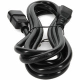 6ft C13 Female to C14 Male 14AWG 100-250V at 10A Black Power Cable