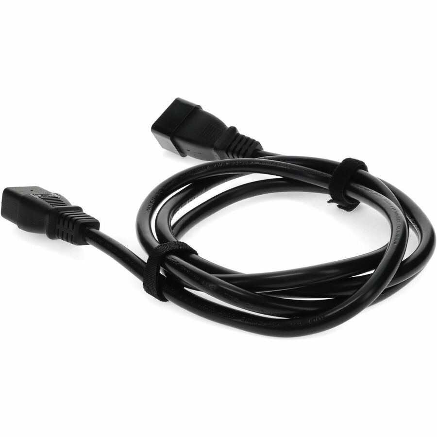 6ft C19 Female to C20 Male 16AWG 100-250V at 10A Black Power Cable