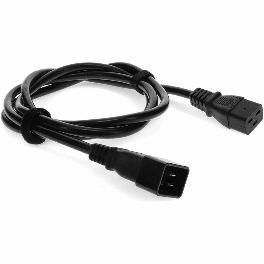 6ft C19 Female to C20 Male 16AWG 100-250V at 10A Black Power Cable