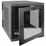 Eaton Tripp Lite Series SmartRack 12U Server-Depth Wall-Mount Small Rack Enclosure, Clear Acrylic Window, Hinged Back