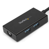 StarTech.com USB 3.0 to Gigabit Network Adapter with Built-In 2-Port USB Hub - Native Driver Support (Windows, Mac and Chrome OS)