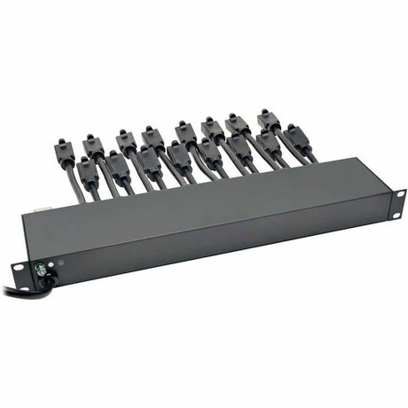Eaton Tripp Lite Series 16-Outlet 1U Rack-Mount AC Charger Power Strip, 120V, 15A, 15 ft. (4.57 m) Cord