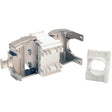 Eaton Tripp Lite Series Toolless Shielded Cat6a Keystone Jack, PoE/PoE+ Compliant, Shuttered - Silver, TAA