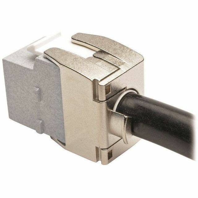 Eaton Tripp Lite Series Toolless Cat6a Keystone Jack, PoE/PoE+ Compliant, Shuttered - Gray, TAA