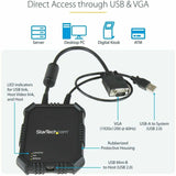 StarTech.com Laptop to Server KVM Console, Rugged USB Crash Cart Adapter with File Transfer and Video Capture, TAA