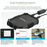 StarTech.com Laptop to Server KVM Console, Rugged USB Crash Cart Adapter with File Transfer and Video Capture, TAA