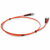 AddOn 7m ST (Male) to ST (Male) Orange OM1 Duplex Fiber OFNR (Riser-Rated) Patch Cable