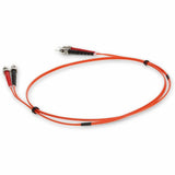 AddOn 9m ST (Male) to ST (Male) Orange OM1 Duplex Fiber OFNR (Riser-Rated) Patch Cable