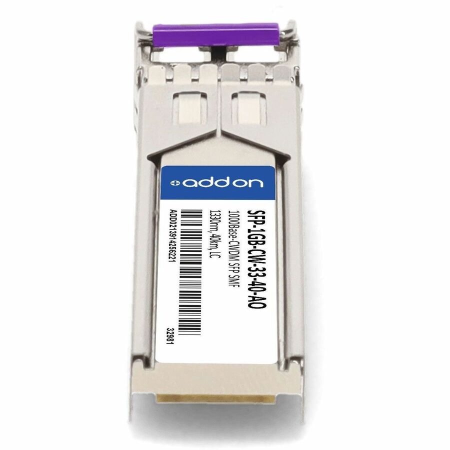 AddOn MSA and TAA Compliant 1000Base-CWDM SFP Transceiver (SMF, 1330nm, 40km, LC)