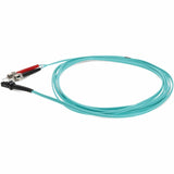AddOn 5m MT-RJ (Male) to ST (Male) Aqua OM3 Duplex Fiber OFNR (Riser-Rated) Patch Cable