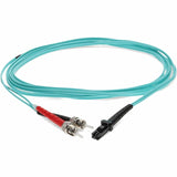 AddOn 5m MT-RJ (Male) to ST (Male) Aqua OM3 Duplex Fiber OFNR (Riser-Rated) Patch Cable