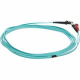AddOn 5m MT-RJ (Male) to ST (Male) Aqua OM3 Duplex Fiber OFNR (Riser-Rated) Patch Cable