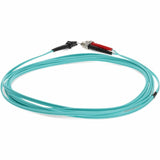 AddOn 3m MT-RJ (Male) to ST (Male) Aqua OM3 Duplex Fiber OFNR (Riser-Rated) Patch Cable