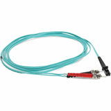 AddOn 3m MT-RJ (Male) to ST (Male) Aqua OM3 Duplex Fiber OFNR (Riser-Rated) Patch Cable