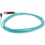 AddOn 3m MT-RJ (Male) to ST (Male) Aqua OM3 Duplex Fiber OFNR (Riser-Rated) Patch Cable