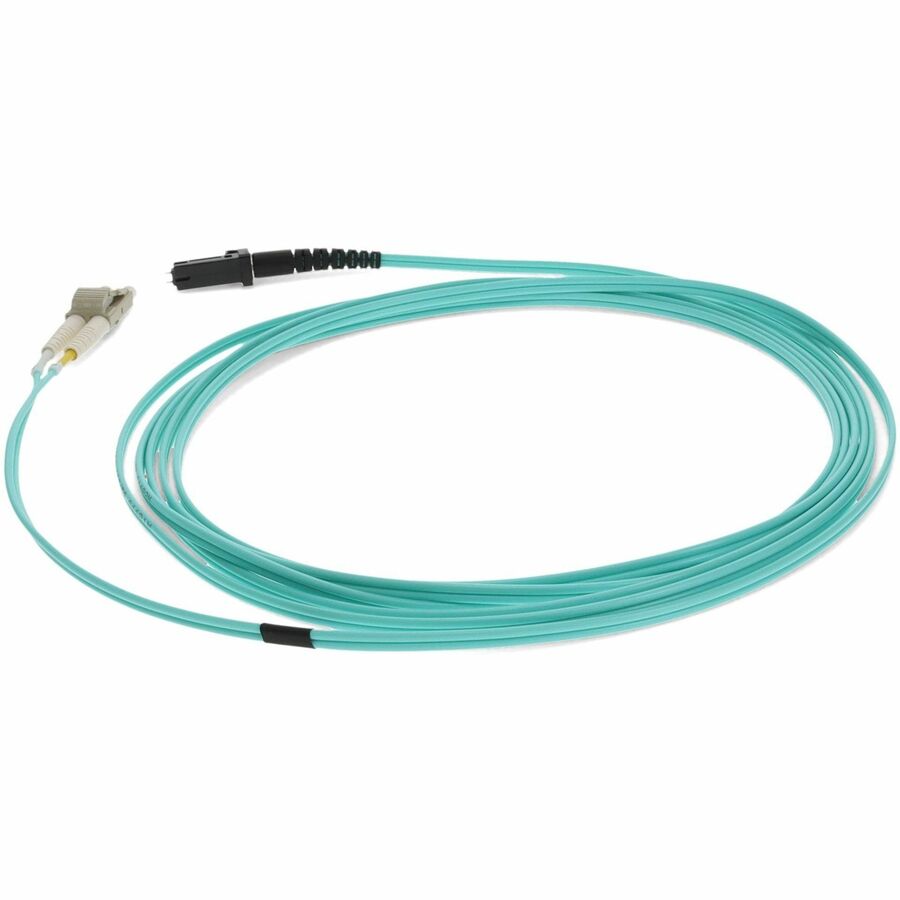 AddOn 3m LC (Male) to MT-RJ (Male) Aqua OM3 Duplex Fiber OFNR (Riser-Rated) Patch Cable
