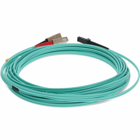 AddOn 5m MT-RJ (Male) to SC (Male) Aqua OM3 Duplex Fiber OFNR (Riser-Rated) Patch Cable