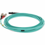 AddOn 5m MT-RJ (Male) to SC (Male) Aqua OM3 Duplex Fiber OFNR (Riser-Rated) Patch Cable