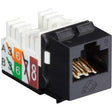 Black Box GigaTrue2 CAT6 Keystone Jack - Unshielded, 110 Punchdown Type, TAA, Black