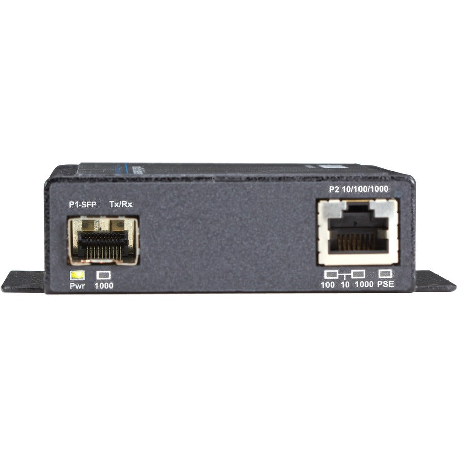 Black Box PoE Industrial Gigabit Ethernet Media Converter, SFP