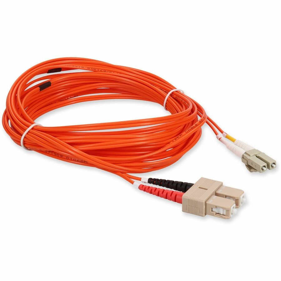 AddOn 5m HP 221691-B22 Compatible LC (Male) to SC (Male) Orange OM1 Duplex Fiber OFNR (Riser-Rated) Patch Cable