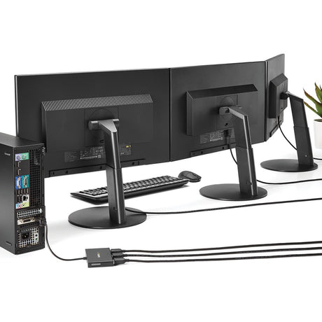 StarTech.com 3-Port Multi Monitor Adapter, Mini DisplayPort to HDMI MST Hub, 3x 1080p, Video Splitter for Extended Desktop Mode, Windows