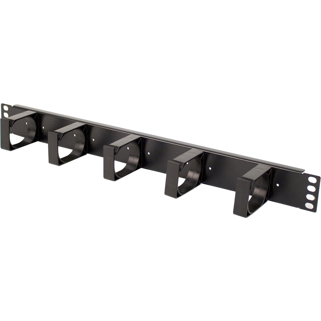 Rack Solutions 1U Horizontal Metal D-Ring Cable Management Bar