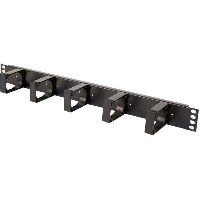 Rack Solutions 1U Horizontal Metal D-Ring Cable Management Bar