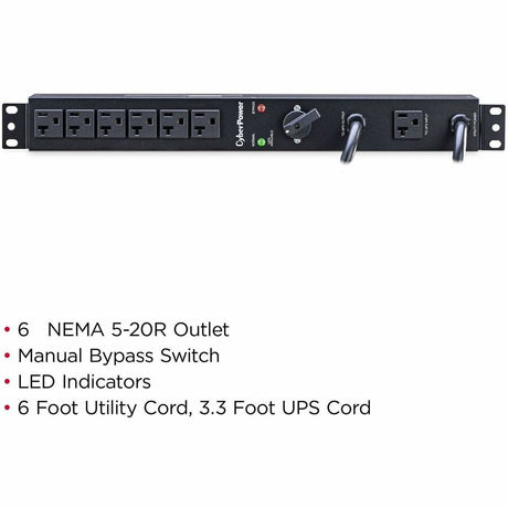CyberPower MBP20A6 120 VAC 20A Maintenance Bypass PDU