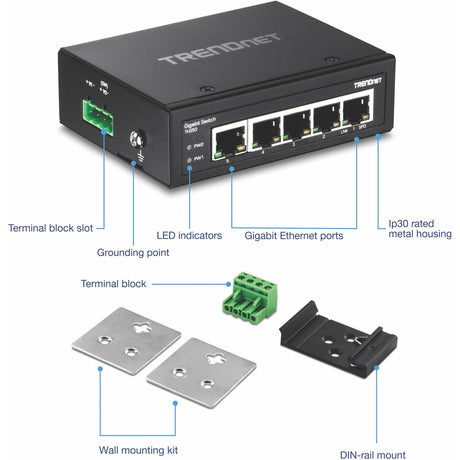 5Port HI Gigabit DinRailSwitch