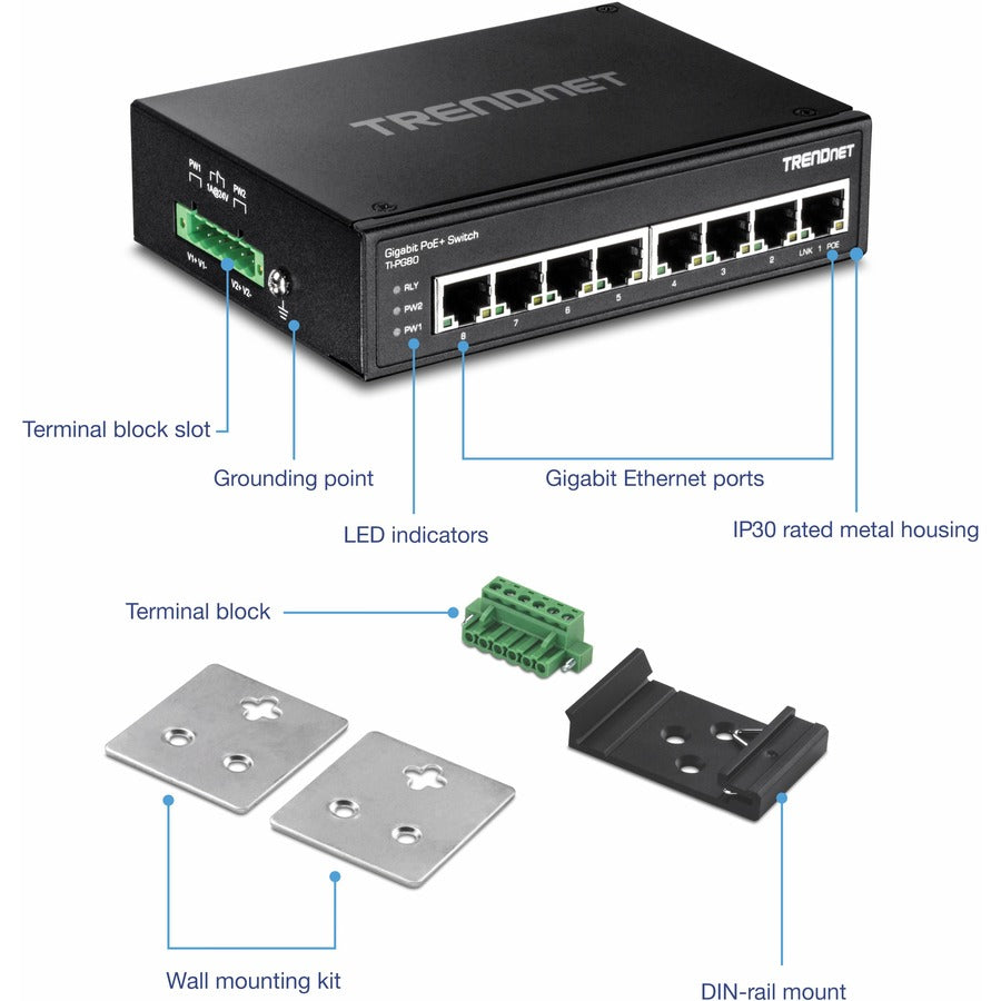 8Pt HI Gigabit POEPlus Switch