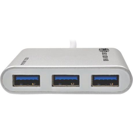 Eaton Tripp Lite Series 4-Port USB-C Hub, USB 3.x (5Gbps), 4x USB-A Ports, USB Micro-B Power Input, Silver