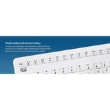 Adesso Antimicrobial Waterproof Touchpad Keyboard (White)