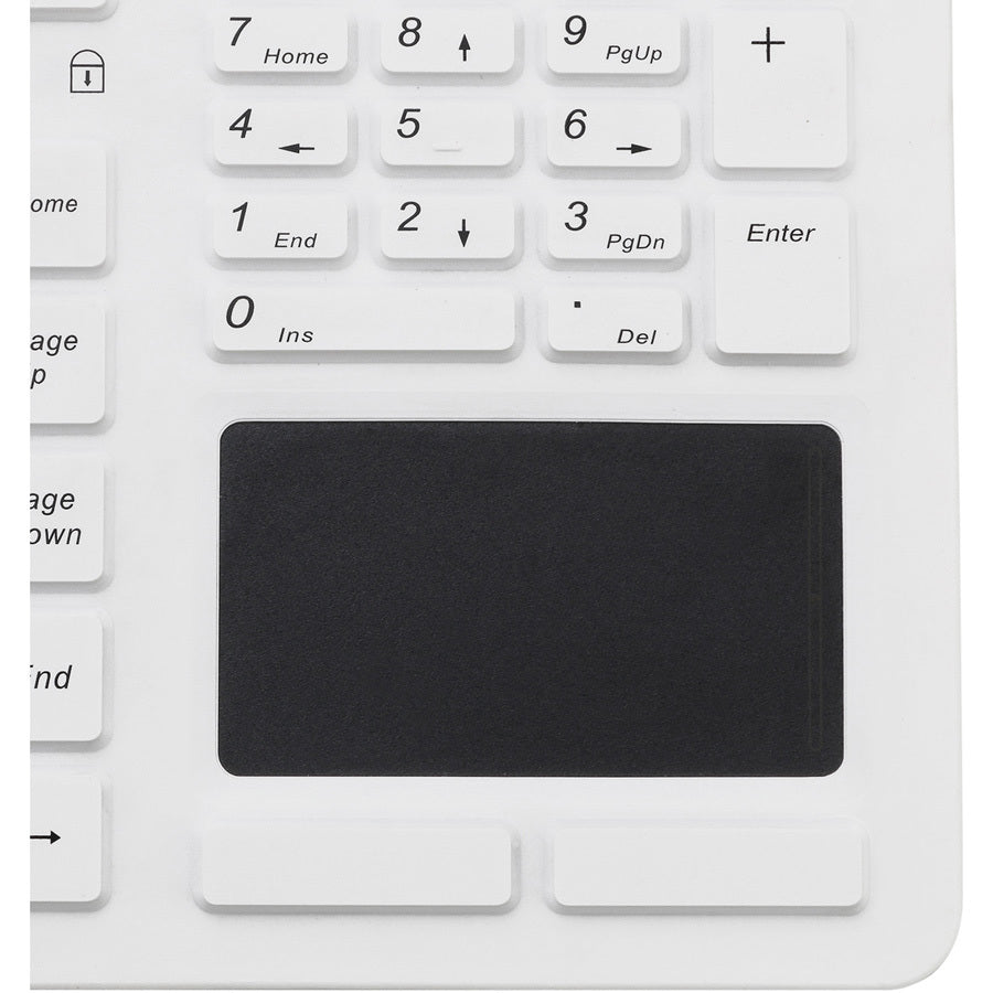 Adesso Antimicrobial Waterproof Touchpad Keyboard (White)