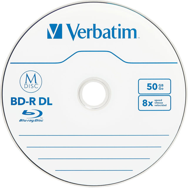 Verbatim M DISC BD-R DL - 8x - 50 GB - 25 Pack Spindle