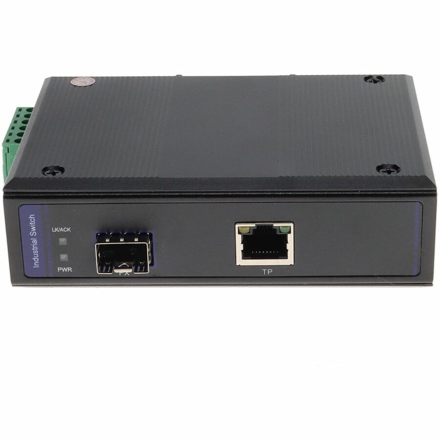 AddOn 10/100/1000Base-TX(RJ-45) to Open SFP Port Industrial POE Media Converter