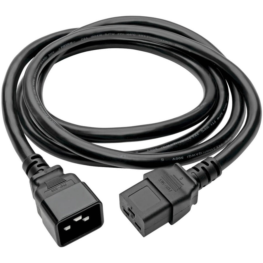 Eaton Tripp Lite Series Power Extension Cord, C19 to C20 - Heavy-Duty, 15A, 250V, 14 AWG, 10 ft. (3.05 m), Black